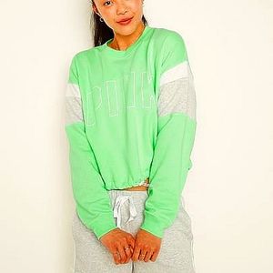 VS PINK Neon Green Colorblock Set